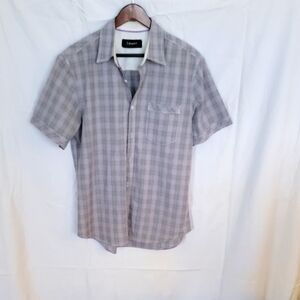 Men's Gray Plaid Shirt